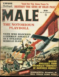 MALE JULY 1963-NOTORIOUS PLAYDOLL- KUNSTLER NAZI COVER VG/FN 