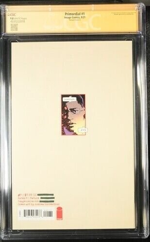 Primordial (2021) # 1 (CGC 9.8 SS) Signed Jeff Lemire* Image Comics * Sorrentino