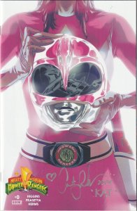 Mighty Morphin Power Rangers # 0 Pink Rangers Helmet Variant NM Signed Boom [X4]