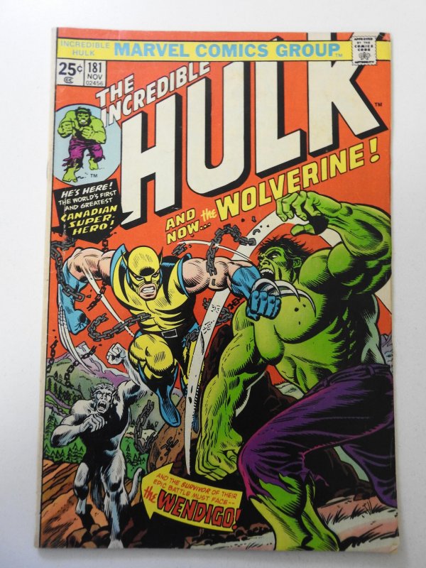 The Incredible Hulk #181 (1974) VG Condition MVS intact! stain bc