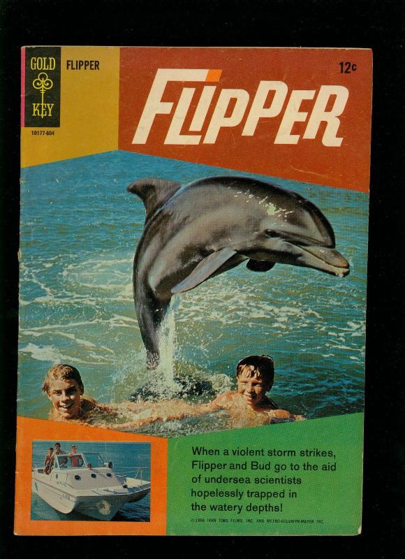 FLIPPER #1 1966-GOLD KEY-DOLPHIN PHOTO COVER-TV SERIES