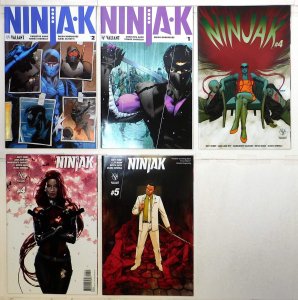 Ninjak Lot of 5 #4, 4 B, 5, Ninja-K 1, 2 (2017) Valiant Comics 1st Print