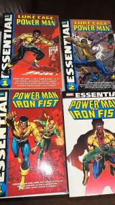 Marvel Essential Luke Cage Power Man Iron Fist Lot of 4 Vol 1 2 TPBs, Reps 1-100