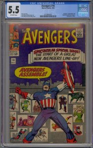 AVENGERS #16 CGC 5.5 HAWKEYE SCARLET WITCH QUICKSILVER JOIN AVENGERS