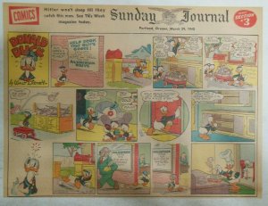 Donald Duck Sunday Page by Walt Disney from 3/29/1942 Half Page Size