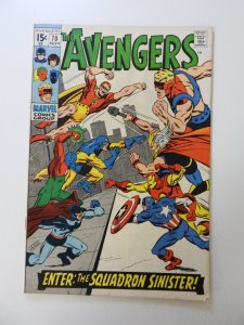 The Avengers #70 (1969) VG+ condition top staple detached from cover