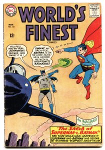 WORLDS FINEST #153 - Batman slaps Robin meme issue- 1965 VG