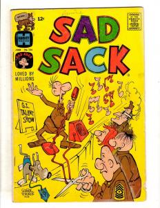 Lot Of 8 Sad Sack Harvey Comic Books # 99 112 125 146 154 159 165 209 Army JL40