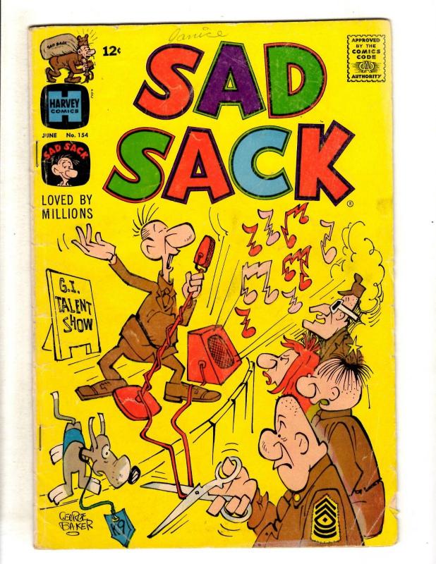 Lot Of 8 Sad Sack Harvey Comic Books # 99 112 125 146 154 159 165 209 Army JL40