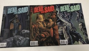 Dead She Said (2008) Set Issue # 1-3 IDW Publishing • Steve Niles • Wrightson