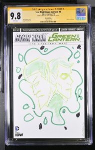 Star Trek/Green Lantern (2015)#1(CGC 9.8) Signed & Sketch Lobdell*Sketch Edition