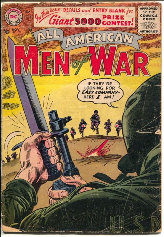 All-American Men of War #39 1958-DC-Joe Kubert-Sgt Rock protype-FR/G