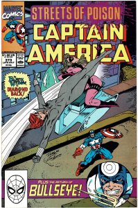 Captain America #373  Black Widow, Bullseye  NM
