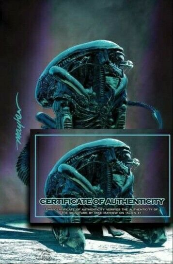 ALIEN #01 MIKE MAYHEW STUDIO EXCLUSIVE SIGNED W/ COA TRADELESS VIRGIN