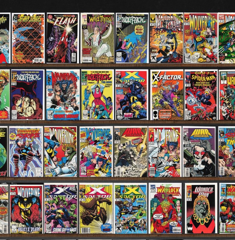 Huge Lot 150+ Comics with X-Factor, Wolverine, Thunderstrike, Wolfpack & More!