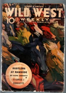 WILD WEST WEEKLY 10/29/1938-WESTERN PULP-HORSE COVER VG