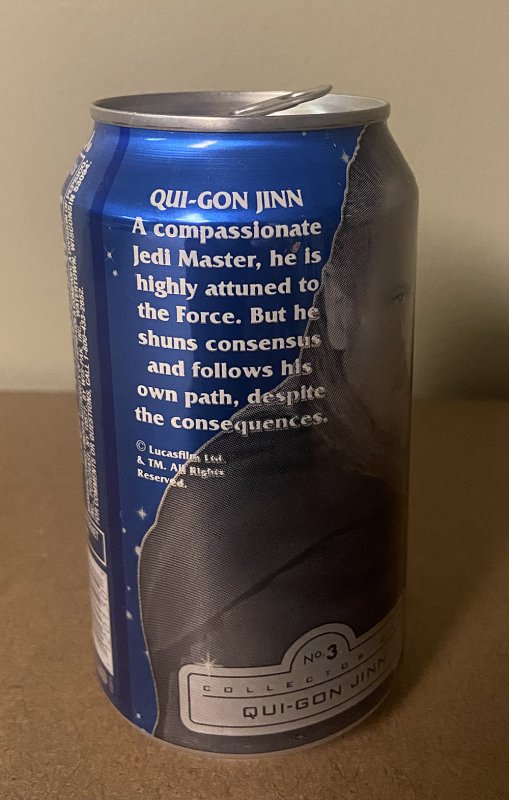 Star Wars Collector Pepsi Can #3 (Qui-Gon Jinn )   / March 2020