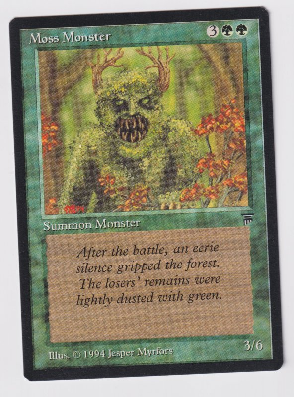 MAGIC THE GATHERING LEGENDS - MOSS MONSTER (1994) Mint 9.9. A beautiful card!