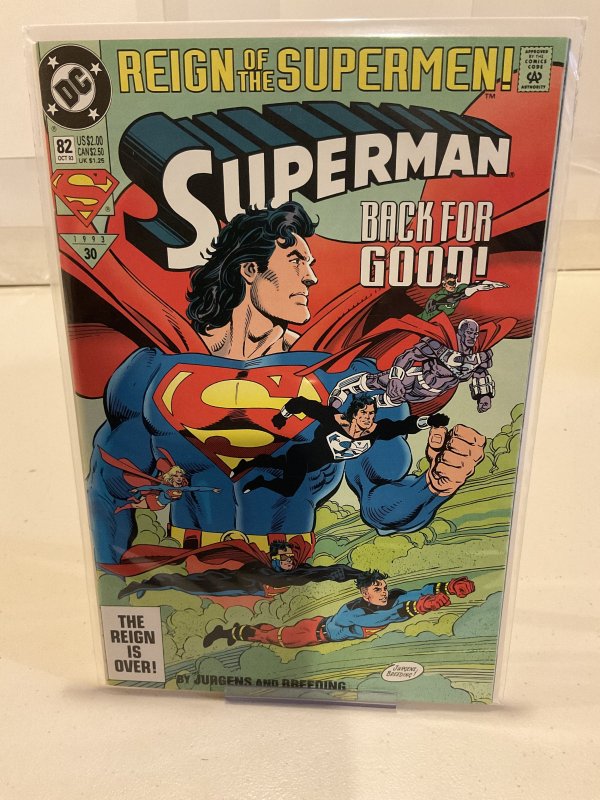 Superman #82  1993  9.0 (our highest grade)  Standard Cover