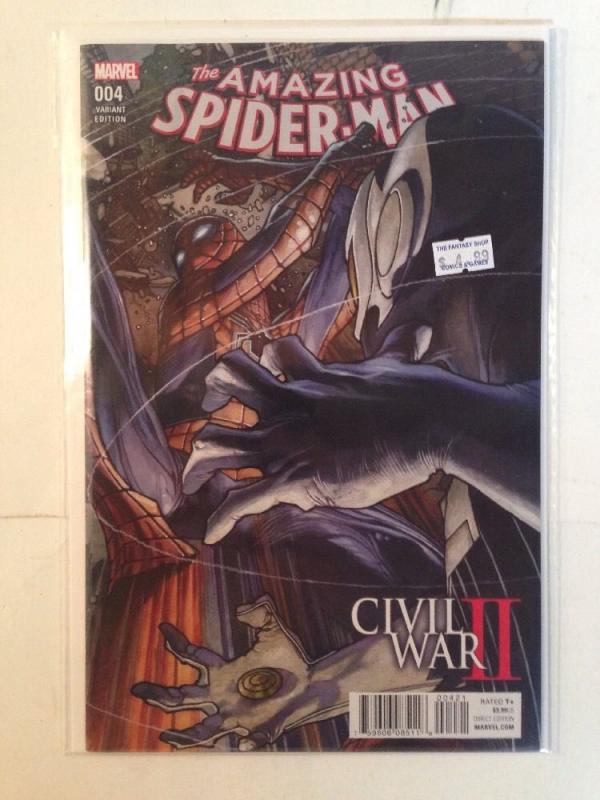 Amazing Spider-man 4 Variant Near Mint Civil War 2 Tie In