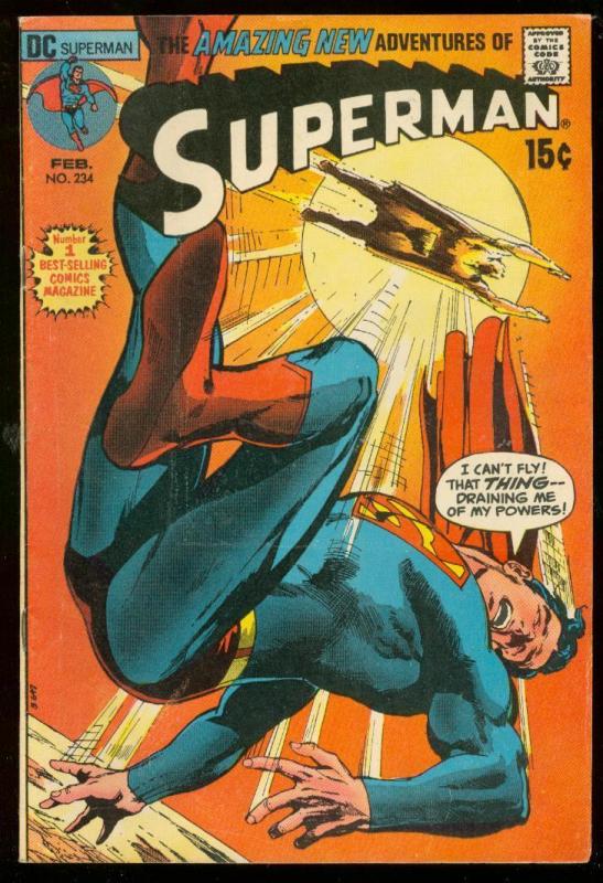 SUPERMAN #234 1971-DC COMICS-DENNY O'NEIL NEAL ADAMS CV FN