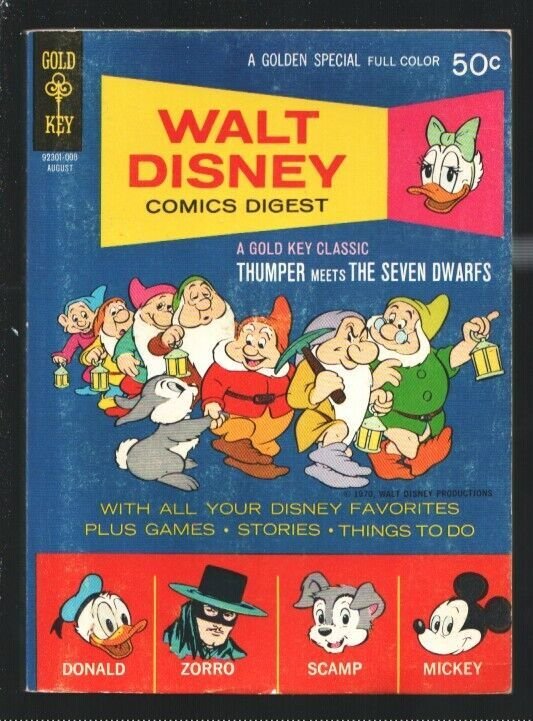 Walt Disney Comics Digest #24 1970-Donald Duck-Peter Pan-Thumper-Zorro-Alex T...