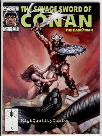 SAVAGE SWORD of CONAN #158, VF+, Snake, King Kull,Ernie Chan,more SSOC in store