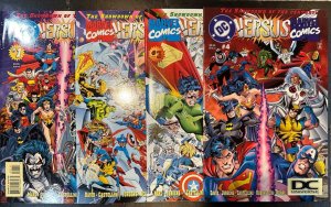 (1996) DC vs Marvel #1 2 3 4 + Promo PREVIEW (w/cards) COMPLETE set! #1-4