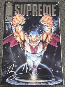 Supreme #1 - Signed by Brian Murray. Silver Foil Cover. (8.5/9.0) 1992