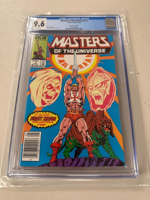 Masters Of The Universe # 1 CGC Graded 9.6 Marvel Comic Book Newsstand Var. JH34