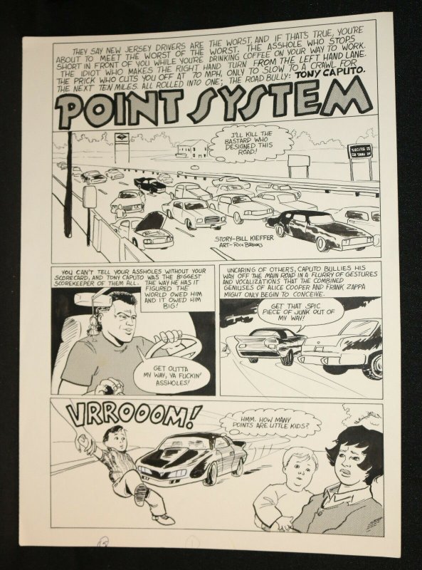 The Road Bully: Tony Caputo in Point System Road Rage art by Rick Brooks