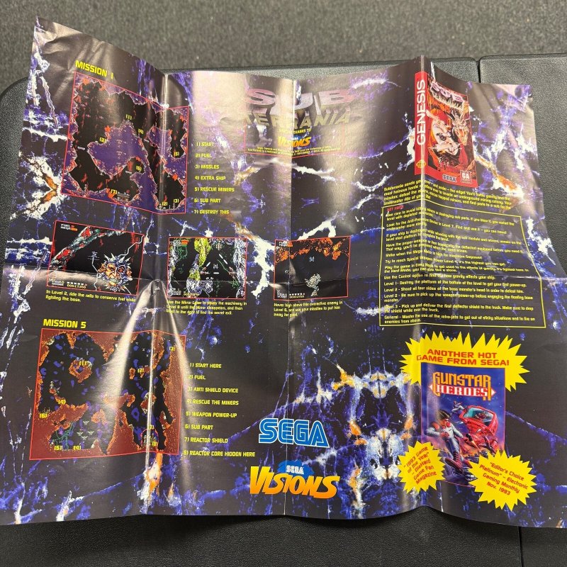 Sub Terrania Sega Genesis Comic Pinup Poster 1994 12 ET14