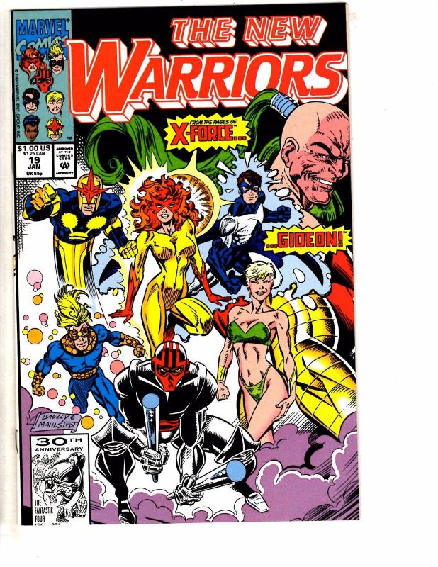 Lot Of 2 New Warriors Marvel Comic Books # 17 19 Nova Thing Speedball Gideon HJ6