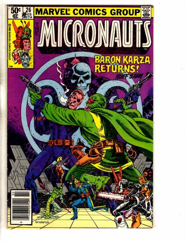 Lot Of 5 Micronauts Marvel Comic Books # 26 27 28 29 30 Baron Karza PP2