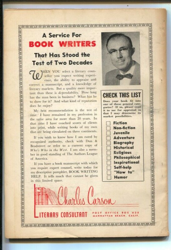 Writer's Digest 12/1957-August Derleth-science fiction and reality-cartoonist...