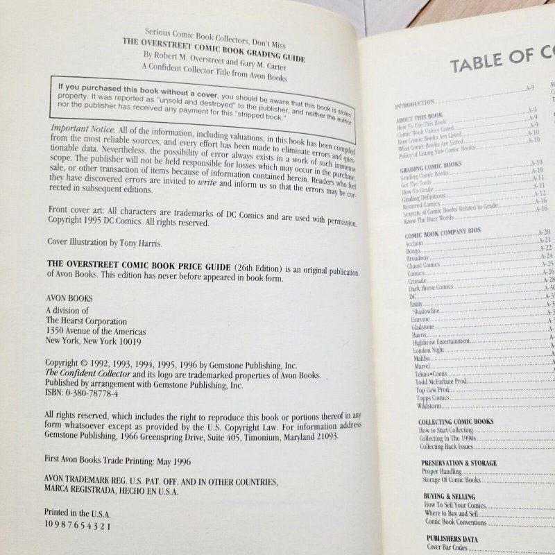 OVERSTREET COMIC PRICE GUIDE 26th Ed (Paperback 1996) Harris Justice League Cvr