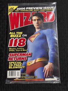 2006 WIZARD Comics Magazine #172 Superman Returns SEALED with Inserts