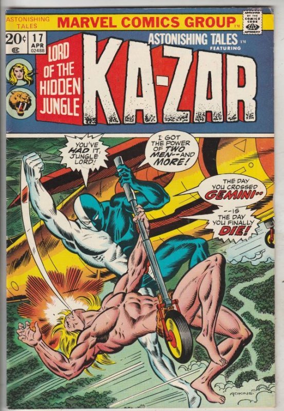 Astonishing Tales #17 (Apr-73) VF/NM High-Grade Ka-Zar, Zabu