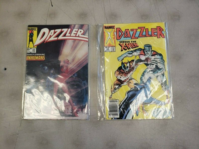 DAZZLER 2PC (VF) ISSUES #32 & 38, NEWSSTAND, VERSUS THE X-MEN, INHUMANS 1984-85 
