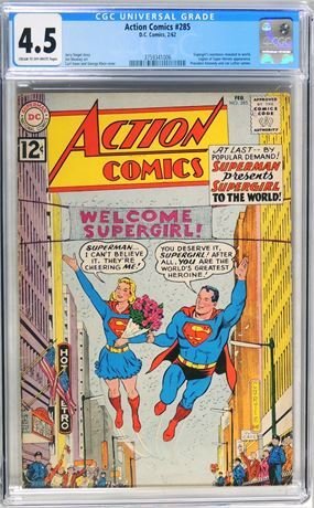 Action Comics #285 (1962) CGC Graded 4.5 Supergirl's Existence Revealed to World