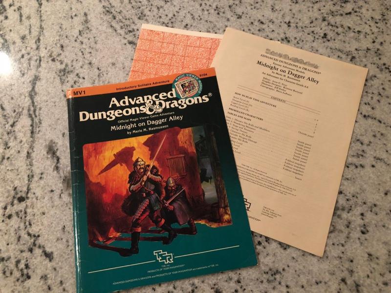 Advanced Dungeons & Dragons Midnight On Dagger Alley TSR MV1 9104 Adventure JW1