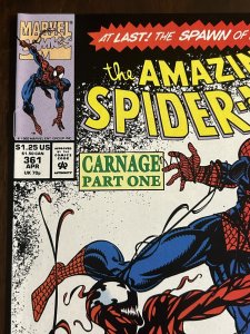 AMAZING SPIDER-MAN #361 NM (1992): KEY- 1st Carnage MCU Venom