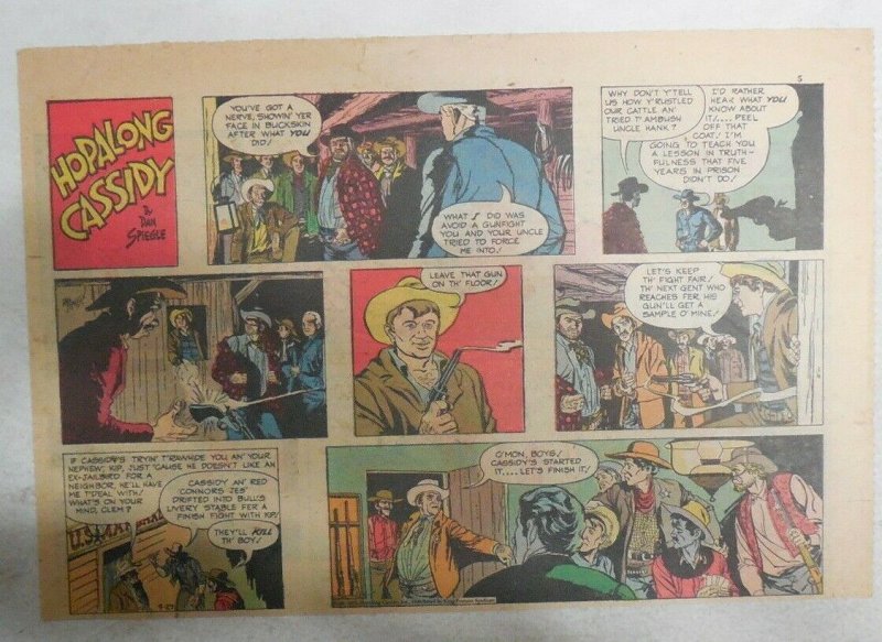 Hopalong Cassidy Sunday Page by Dan Spiegle from 9/27/1953 Size 7.5 x 10 inches