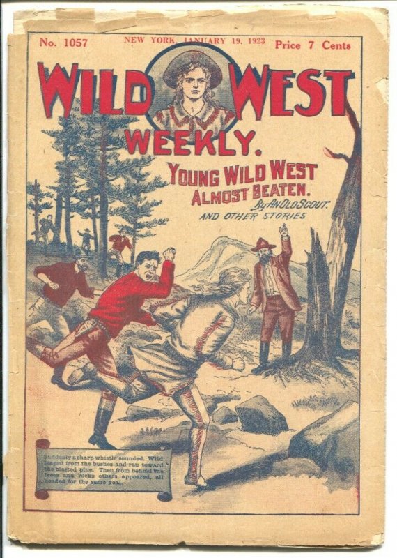 Wild West Weekly #1057 1/19/1923-Almost Beaten-pulp fiction-FR 