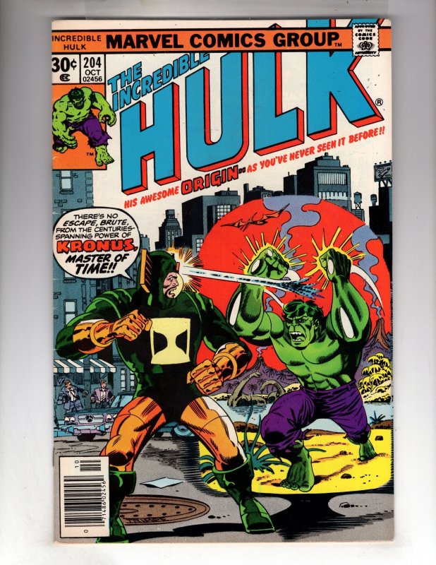 The Incredible Hulk #204 (1976) KRONUS, MASTER OF TIME!   / ECA10x