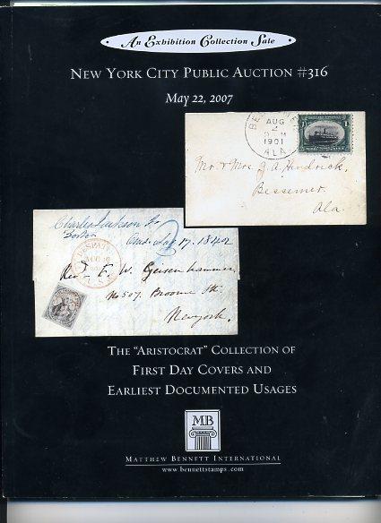 Bennett Aristocrat Auction Sale Of FDCovers & Earliest Usage