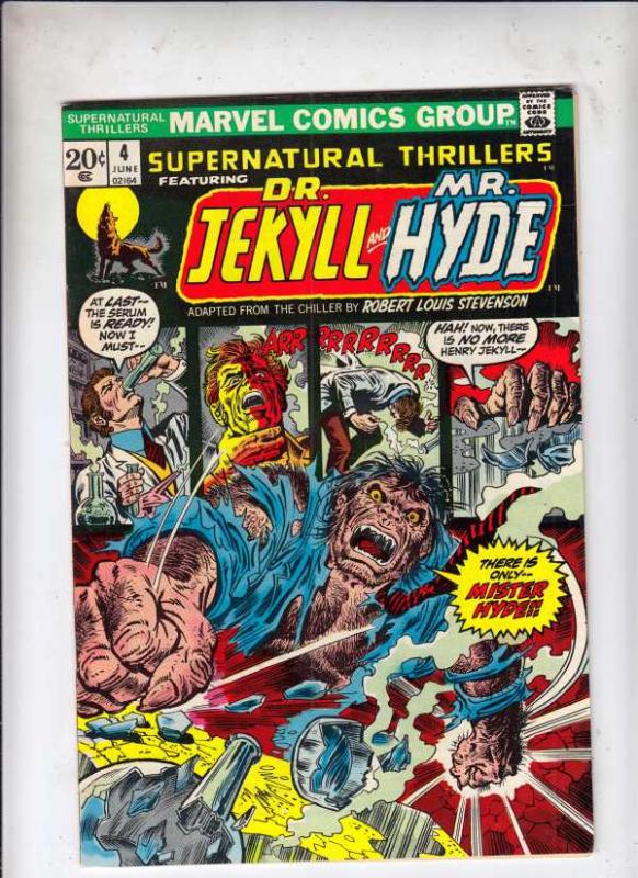 Supernatural Thrillers #4 (Jun-73) NM- High-Grade Dr. Jekyll, Mr. Hyde