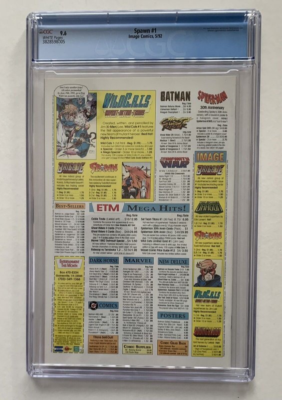 (1992) Todd McFarlane SPAWN #1 CGC 9.6 WP