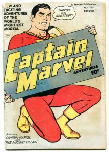 Captain Marvel Adventures #125 1951- Ancient Villain- Golden Age Comic G