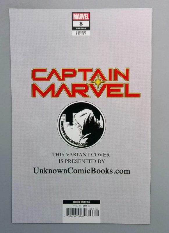 Captain Marvel #8 NM 2nd Print Virgin Cover Marvel 2019 JR1